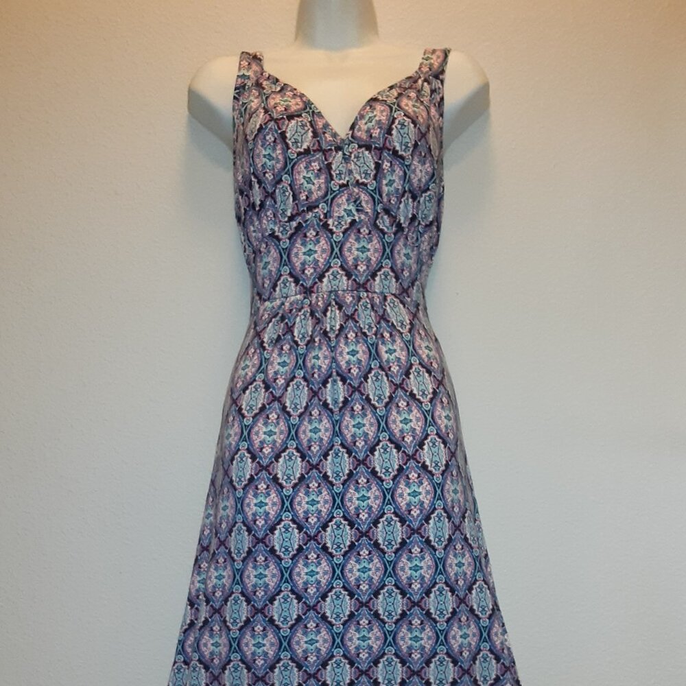 Loveappella Size L * Pink Navy Aqua * Pit to Pit 35" Bodice is lined *